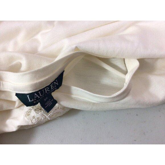 Lauren Ralph Lauren Top Lace Trim Womens 3X - Picture 3 of 7